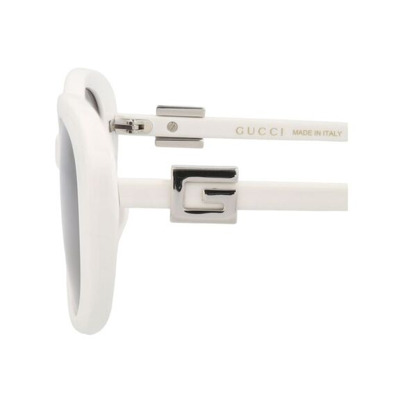 Gucci Round-Frame Injection Sunglasses White Womens